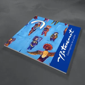 Catálogo de la exposición Cosmogonías de un pintor en la Alianza Francesa de Quito, Ecuador, del artista contemporáneo ecuatoriano Miguel Betancourt 2022